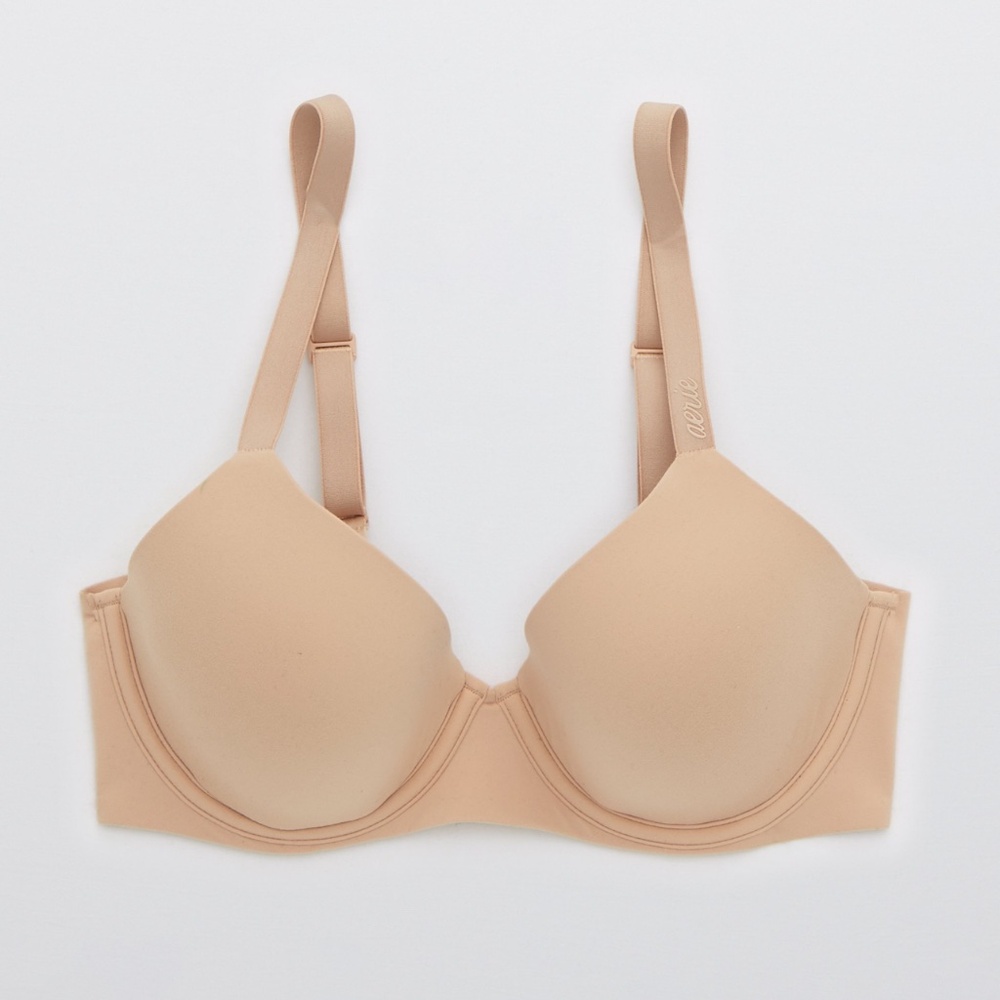 Aerie SMOOTHEZ Full Coverage Light Lined Bra Nude Size 34C